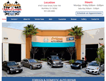 Tablet Screenshot of californiaautocenters.net